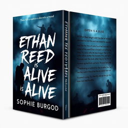 A striking double-sided book cover designed with a murder theme, featuring atmospheric elements that evoke suspense and intrigue