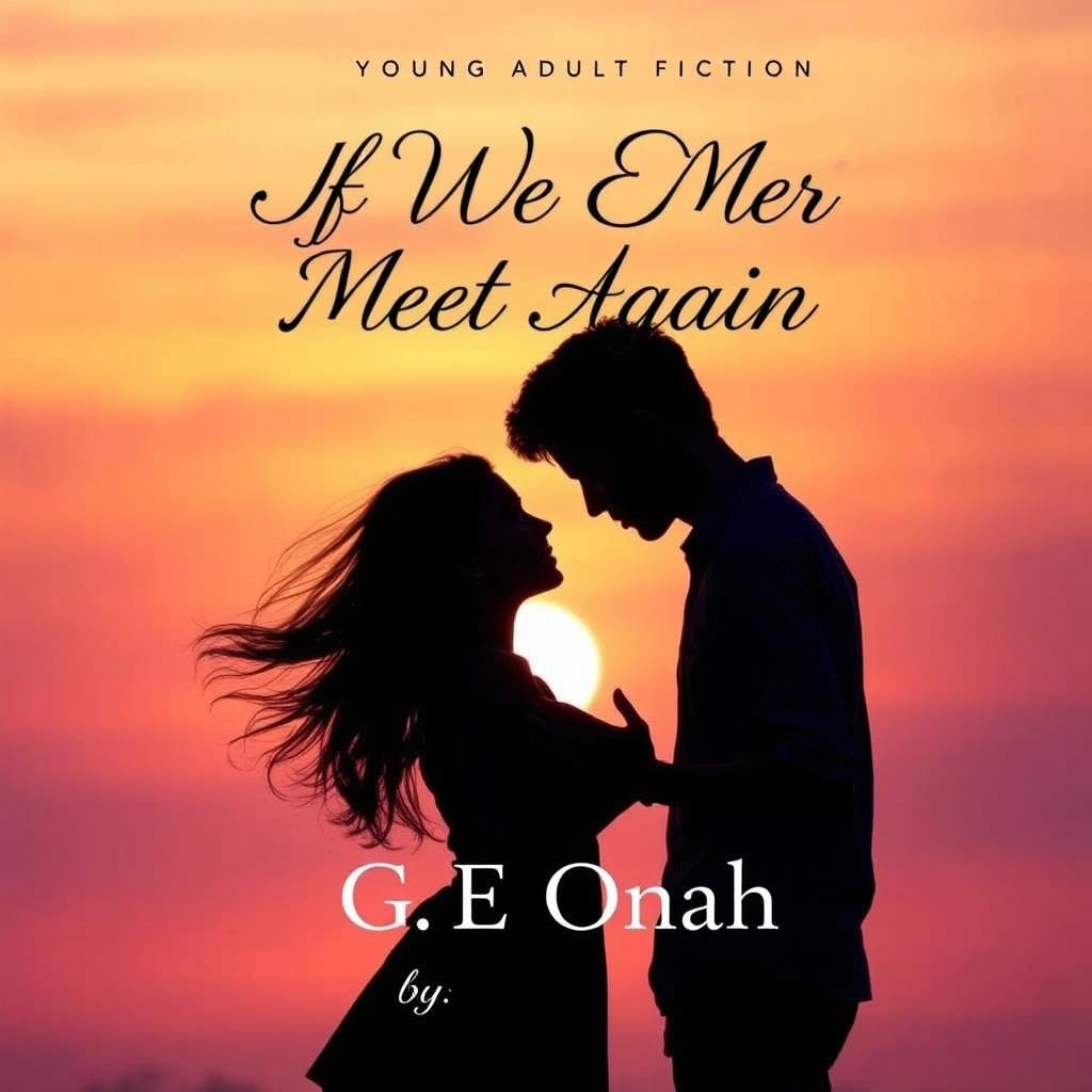 A captivating young adult fiction book cover design for a title "If We Ever Meet Again" by G E Onah