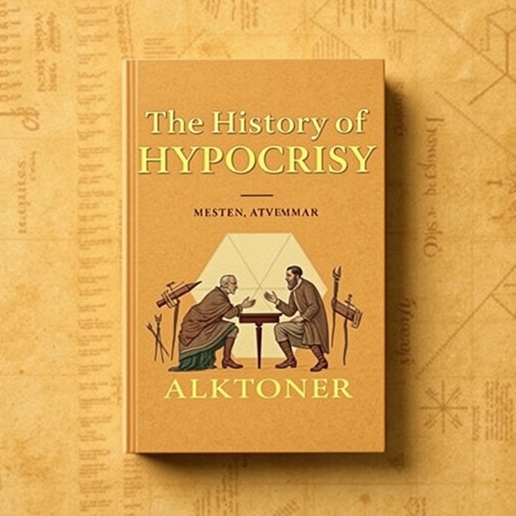 A book cover titled 'The History of Hypocrisy' that combines modern design elements with a historic feel