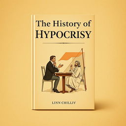 A book cover titled 'The History of Hypocrisy' that combines modern design elements with a historic feel