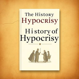 A book cover titled 'The History of Hypocrisy' that combines modern design elements with a historic feel