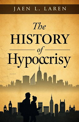 A book cover design titled 'The History of Hypocrisy', featuring a blend of modern and historical elements