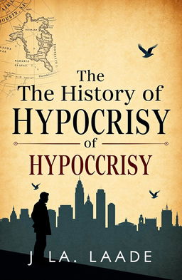 A book cover design titled 'The History of Hypocrisy', featuring a blend of modern and historical elements