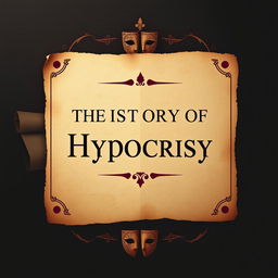 A book cover design titled 'The History of Hypocrisy', combining modern and historical aesthetics