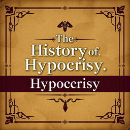 A book cover design titled 'The History of Hypocrisy', combining modern and historical aesthetics