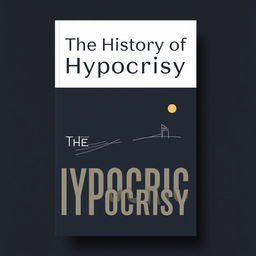 A sleek and modern book cover design for 'The History of Hypocrisy', emphasizing a contemporary aesthetic