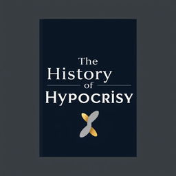 A sleek and modern book cover design for 'The History of Hypocrisy', emphasizing a contemporary aesthetic