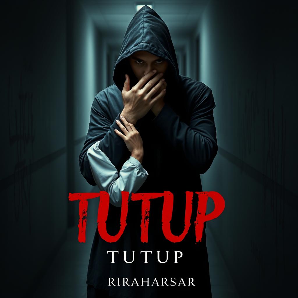 A book cover design for 'TUTUP' by RIRAHASRAR