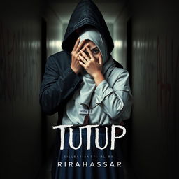 A book cover design for 'TUTUP' by RIRAHASRAR