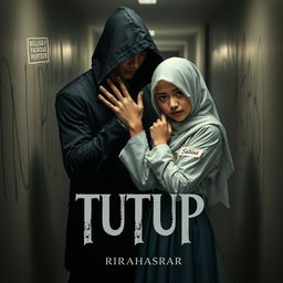 A book cover design for 'TUTUP' by RIRAHASRAR