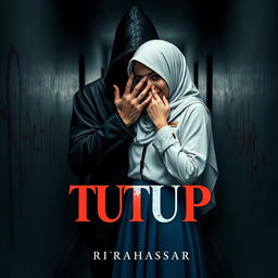 A book cover design for 'TUTUP' by RIRAHASRAR