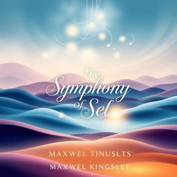 A book cover design for 'The Symphony of Self' by Maxwel Kingsley, featuring an abstract and harmonious representation of the subconscious mind