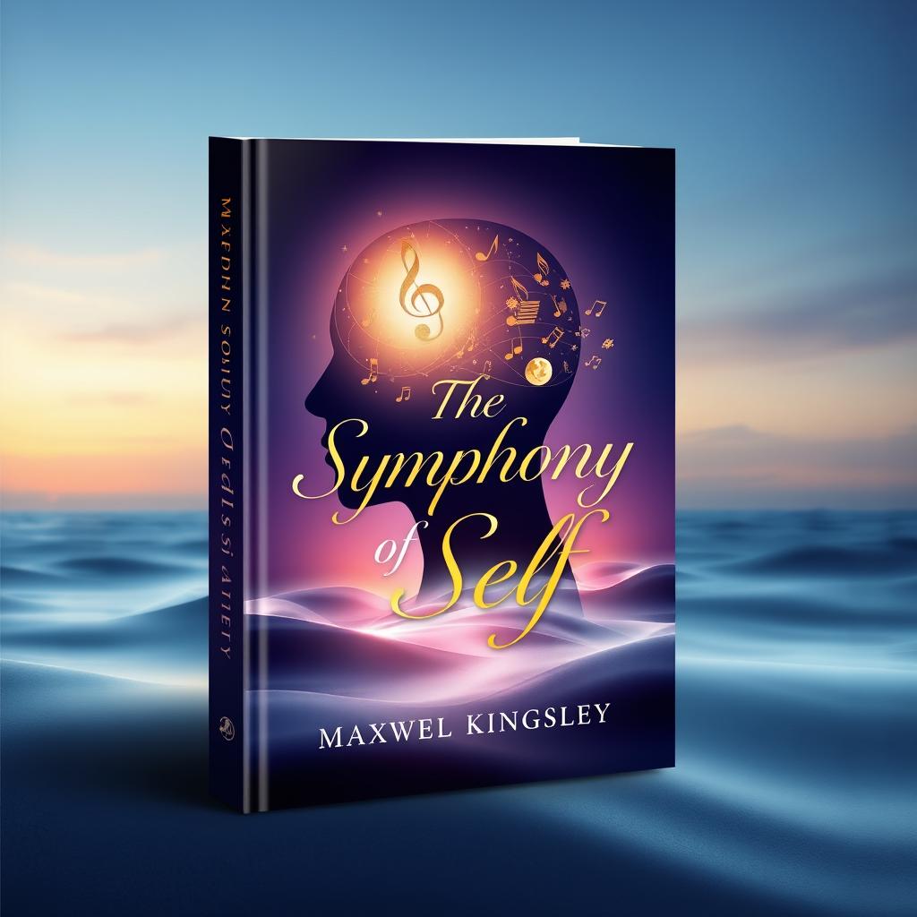 A captivating book cover design for 'The Symphony of Self' by Maxwel Kingsley