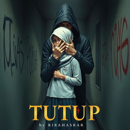 An intriguing book cover design for 'TUTUP' by RIRAHASRAR