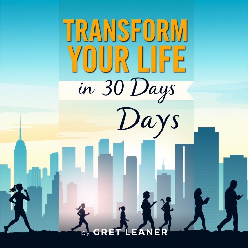 An uplifting book cover featuring the title 'Transform Your Life in 30 Days' prominently displayed at the top in an inspirational and bold font