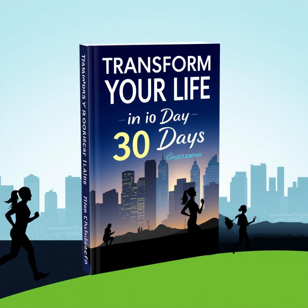 An uplifting book cover featuring the title 'Transform Your Life in 30 Days' prominently displayed at the top in an inspirational and bold font