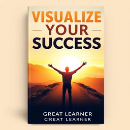 An inspiring book cover for 'Visualize Your Success' featuring the title in bold, dynamic typography at the top, capturing attention