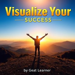 An inspiring book cover for 'Visualize Your Success' featuring the title in bold, dynamic typography at the top, capturing attention