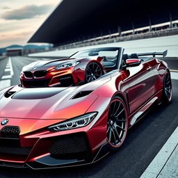 A stunning modified BMW Series 4 Convertible that has been transformed into a high-performance supercar