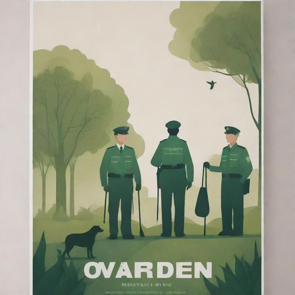 A high-definition, stylish environmental poster featuring diverse individuals designed in a modern style, acting as wardens, protecting and enriching the environment. Incorporate contemporary elements of design to illustrate the love and care people have for nature in today's world.