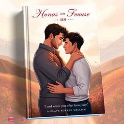 A beautifully illustrated book cover depicting an intimate moment between three men, capturing the essence of love and connection