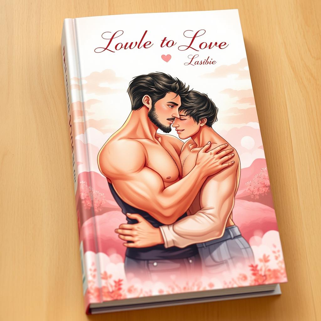 A beautifully illustrated book cover depicting an intimate moment between three men, capturing the essence of love and connection