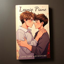 A striking book cover capturing an intimate moment between two teenage boys, showcasing their connection and affection in a tender manner