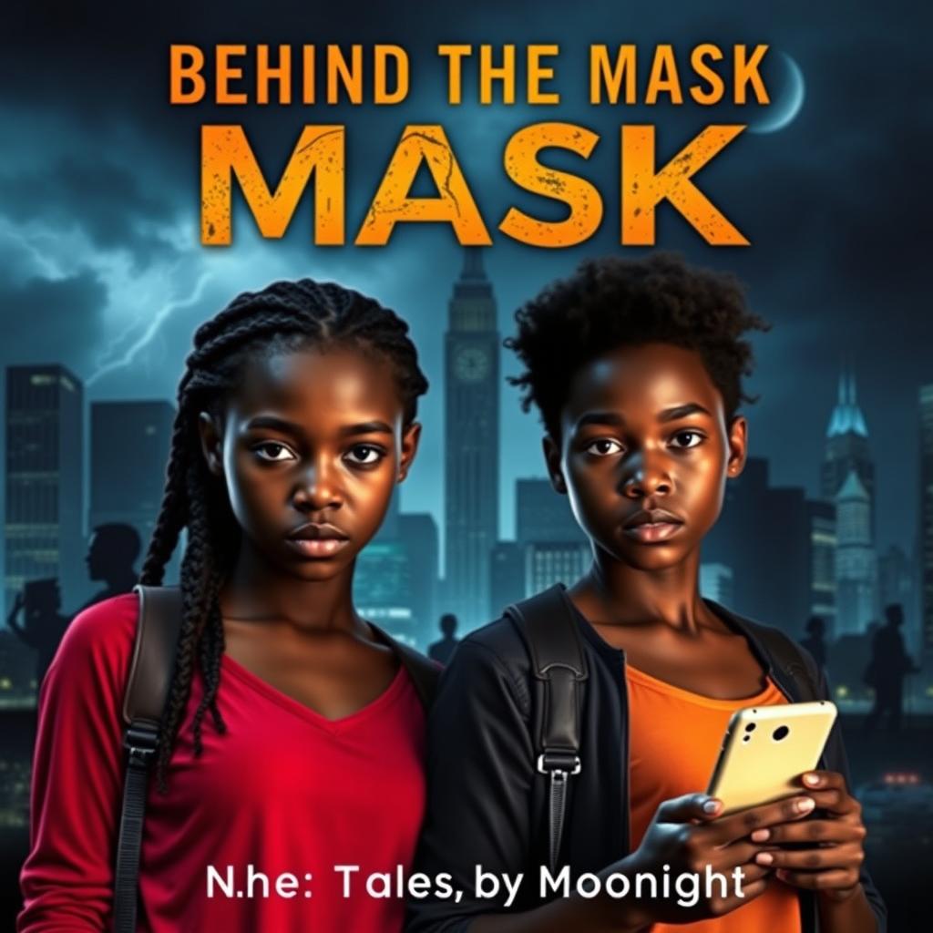 A dramatic high-stakes book cover featuring two teenage African high school girls in their early 17s, Nia and Kiara, standing together against a dark urban backdrop