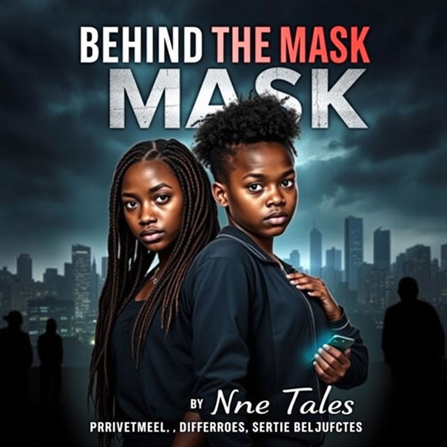 A dramatic high-stakes book cover featuring two teenage African high school girls in their early 17s, Nia and Kiara, standing together against a dark urban backdrop