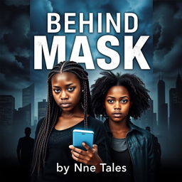 A dramatic high-stakes book cover featuring two teenage African high school girls in their early 17s, Nia and Kiara, standing together against a dark urban backdrop