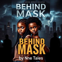 A dramatic high-stakes book cover featuring two teenage African high school girls in their early 17s, Nia and Kiara, standing together against a dark urban backdrop