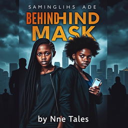 A dramatic high-stakes book cover featuring two teenage African high school girls in their early 17s, Nia and Kiara, standing together against a dark urban backdrop