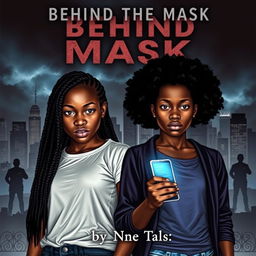 A dramatic high-stakes book cover featuring two teenage African high school girls in their early 17s, Nia and Kiara, standing together against a dark urban backdrop