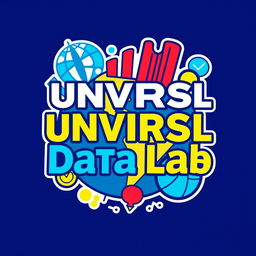 A vibrant and modern logo for an Instagram account named 'UNVRSL Data Lab', dedicated to analyzing data, metrics, and numbers related to Universal Theme Parks worldwide