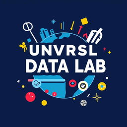 A sleek and modern logo for an Instagram account named 'UNVRSL Data Lab', specializing in the analysis of data, metrics, and numbers related to Universal Theme Parks worldwide