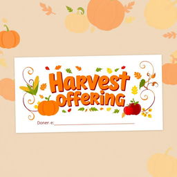 A colorful Church Harvest Envelope that embodies the vibrant spirit of autumn harvest season