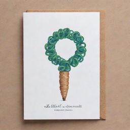 Create a cute 'Corkscrew Confluence' card, an 'upcell' type, resembling a single strand of curly hair. Depict a charming cell performing a graceful dance, inspired by the movements of corkscrew-shaped spirochaetes bacteria, symbolizing the execution of two actions.