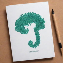 Create a cute 'Corkscrew Confluence' card, an 'upcell' type, resembling a single strand of curly hair. Depict a charming cell performing a graceful dance, inspired by the movements of corkscrew-shaped spirochaetes bacteria, symbolizing the execution of two actions.