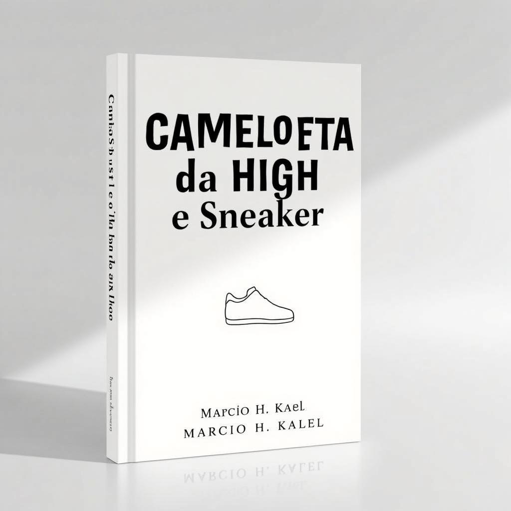 A sleek and modern book cover design featuring the title 'CAMASETTA da HIGH e Sneaker'