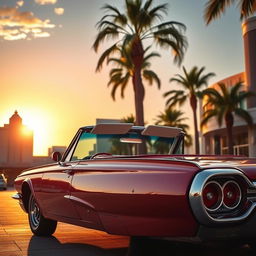 A beautifully detailed 1963 Ford Thunderbird, showcased in a stylish urban setting