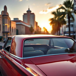 A beautifully detailed 1963 Ford Thunderbird, showcased in a stylish urban setting