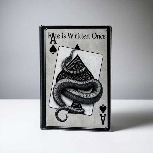 A captivating book cover featuring a striking design that merges elements of fate and chance