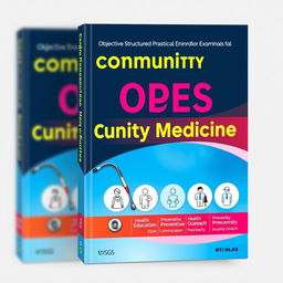 A cover design for a medical book specifically focused on Objective Structured Practical Examinations (OSPE) and Objective Structured Clinical Examinations (OSCE) for MBBS students in the field of Community Medicine