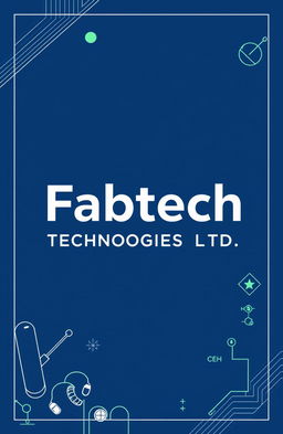 A modern and professional front diary cover design for a company named Fabtech Technologies Ltd