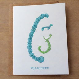 Design a cute, cartoon-style 'Corkscrew Confluence' card, an 'upcell' type. Imagine a delightfully creative cell dancing in elegant twists and turns, reflecting the graceful movements of a corkscrew-shaped spirochaetes bacteria.