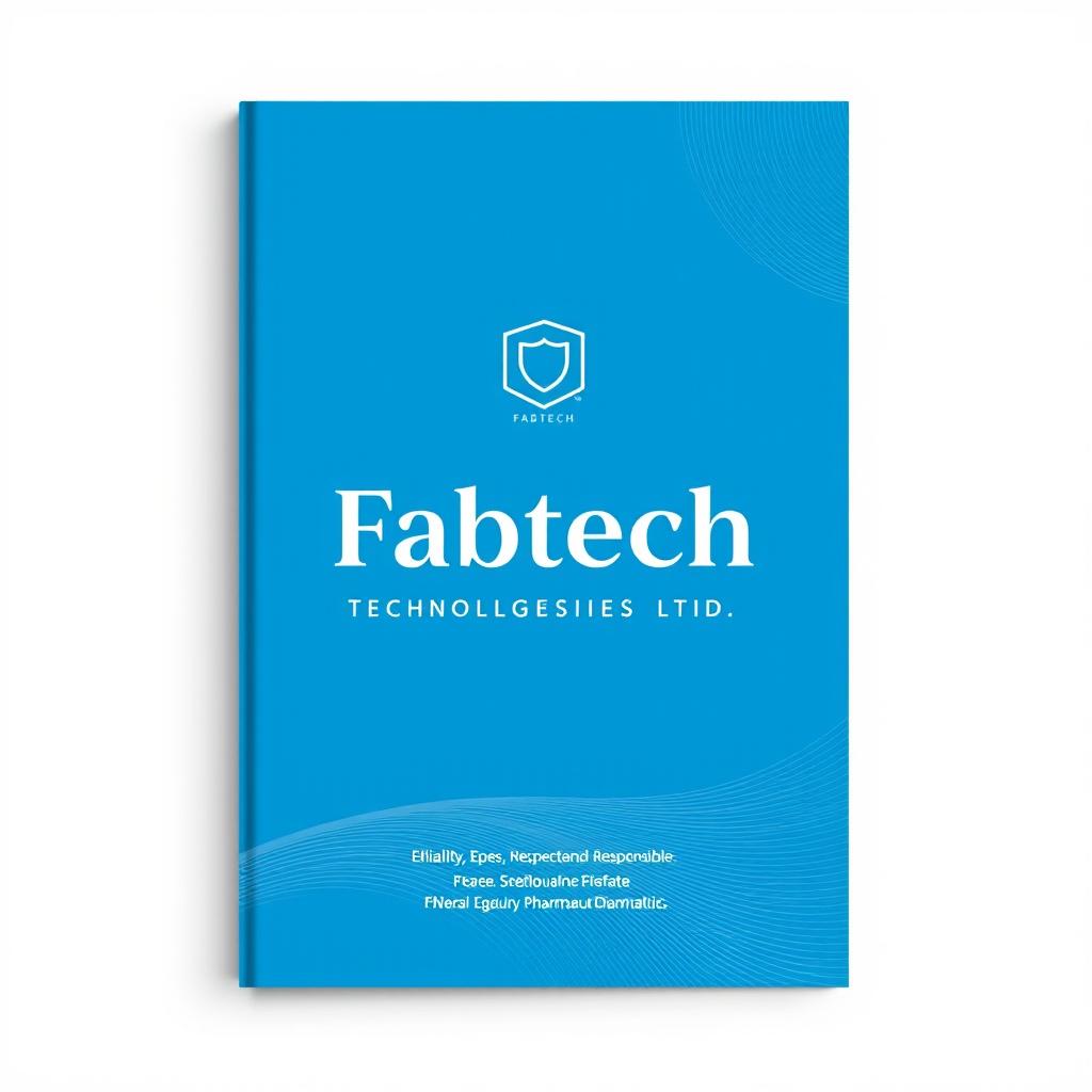 A professional front diary cover design for Fabtech Technologies Ltd