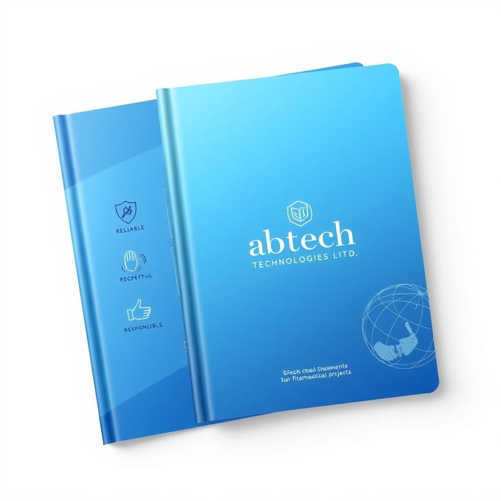 A professional front diary cover design for Fabtech Technologies Ltd