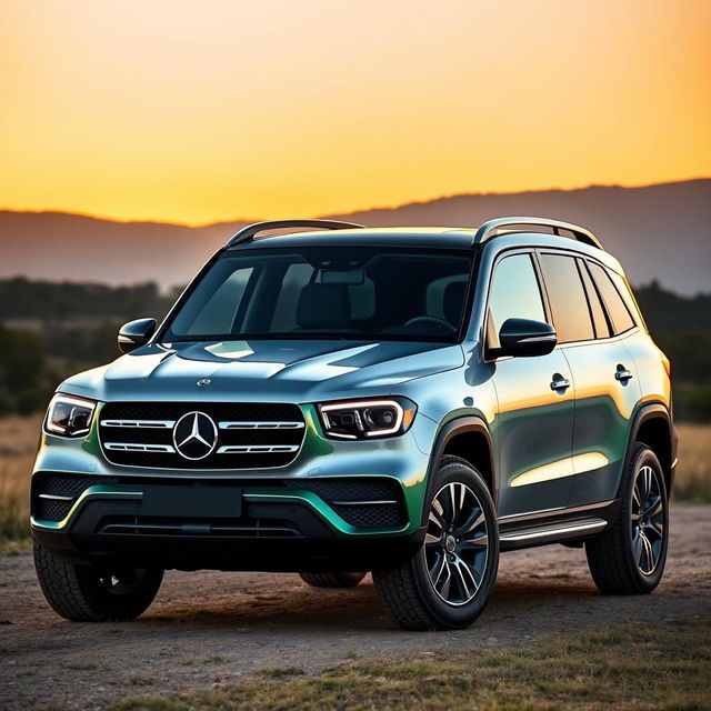 A modern SUV inspired by the 1984 Mercedes-Benz T200, showcasing a front end that closely resembles the original with an iconic grille and stylish headlights