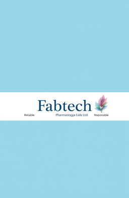 A front diary cover design for a company named Fabtech Technologies Ltd, that specializes in EPC based pharmaceutical projects