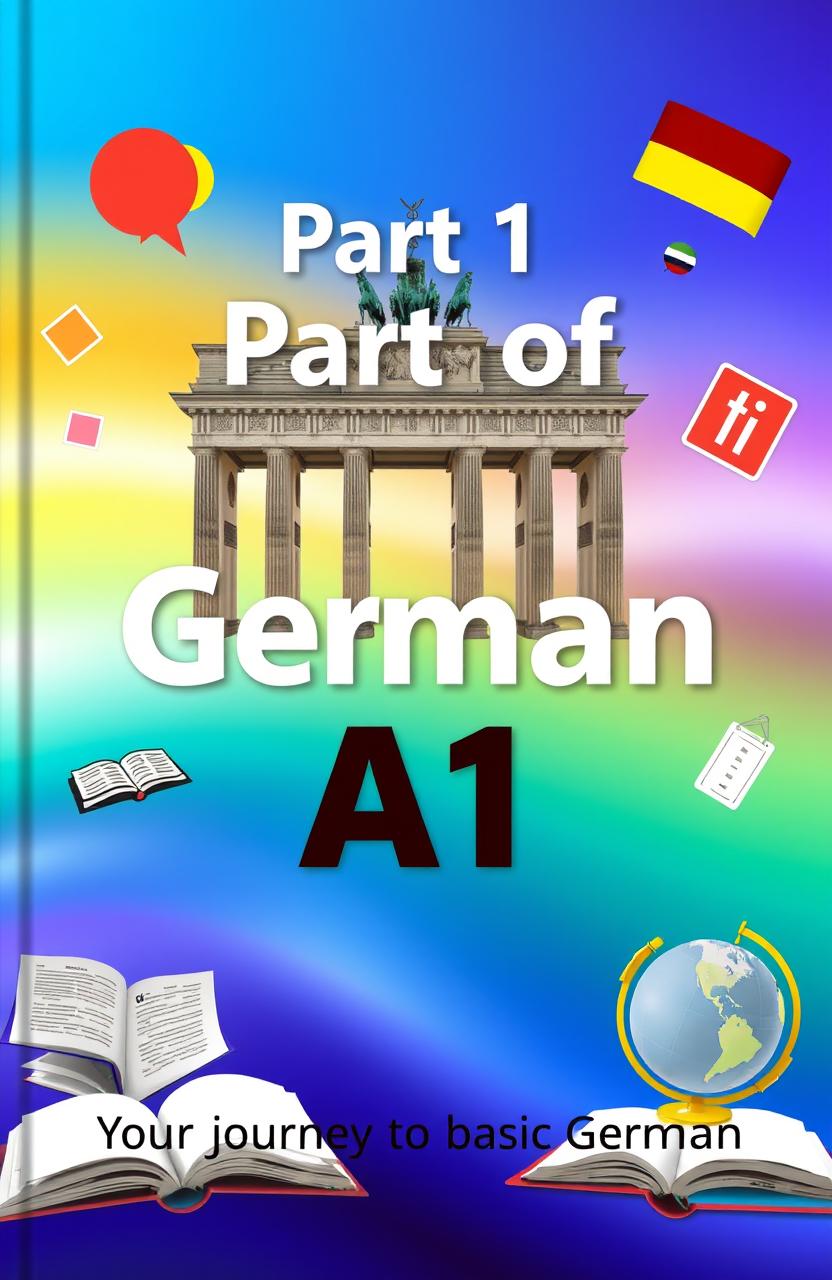 A book cover design titled "Part 1 of German A1" in a bold, modern font centered on the page